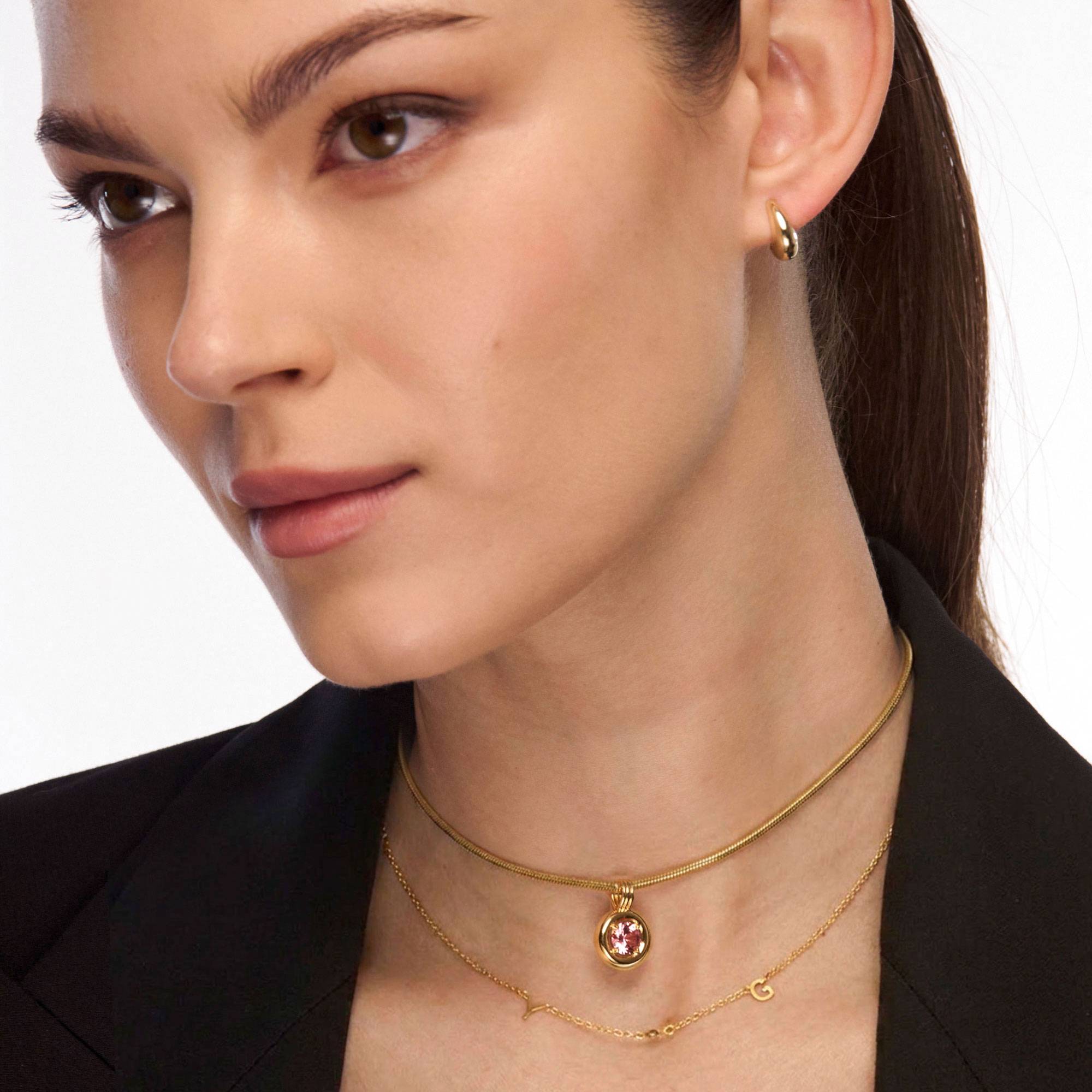 The Statement One Carat Moissanite Necklace - Gold-2 product photo