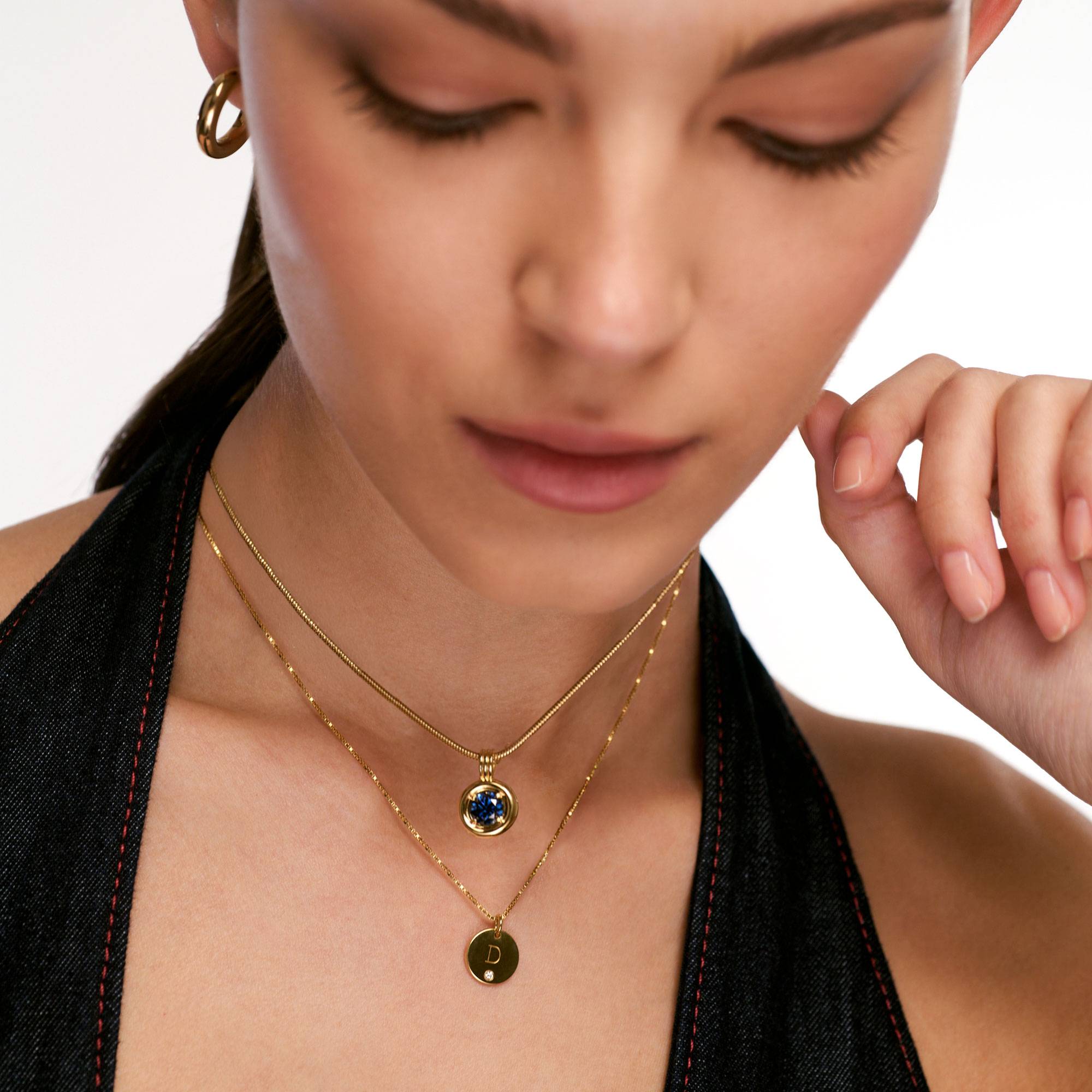 The Statement One Carat Moissanite Necklace - Gold-3 product photo