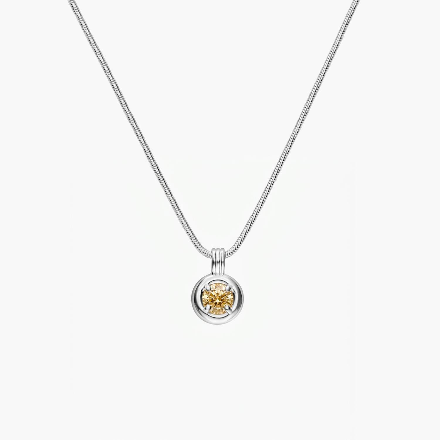 The Statement One Carat Moissanite Necklace - Sterling Silver-5 product photo
