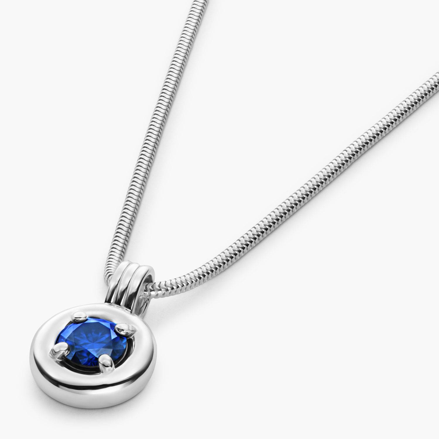 The Statement One Carat Moissanite Necklace - Sterling Silver-4 product photo