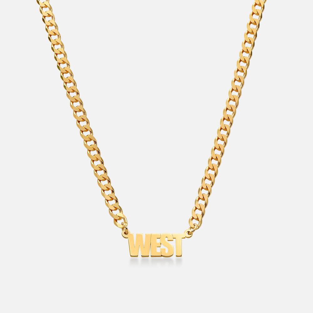 Icon State Name Necklace - Gold Vermeil-4 product photo