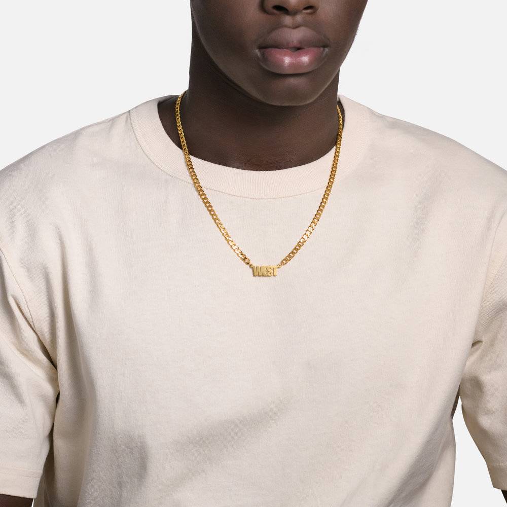 Icon State Name Necklace - Gold Vermeil-2 product photo