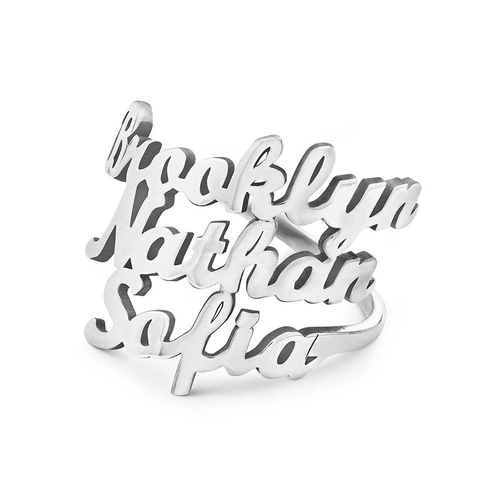 Three is Better than One Ring - Silver Finish-3 product photo