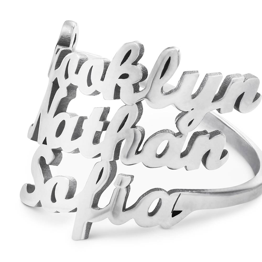 Three is Better than One Ring - Silver Finish-4 product photo