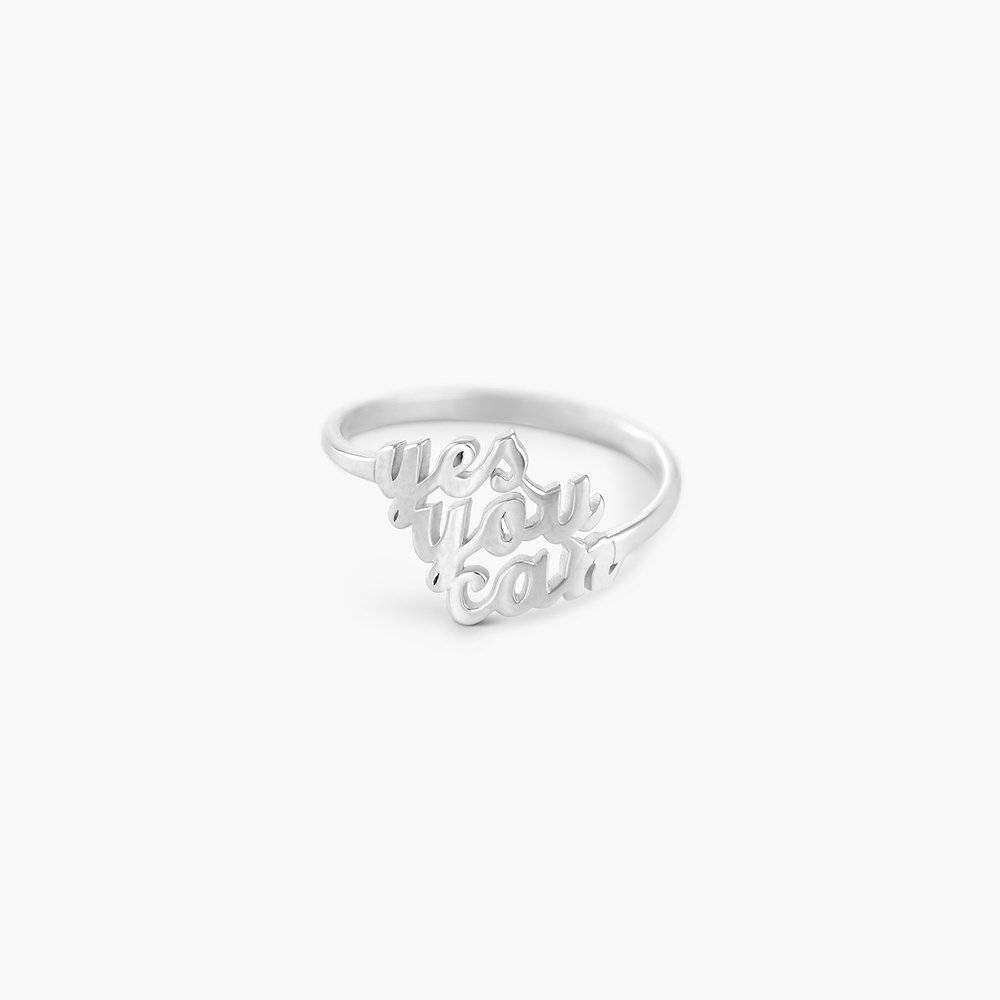 Three’s a Charm Name Ring - Silver-5 product photo