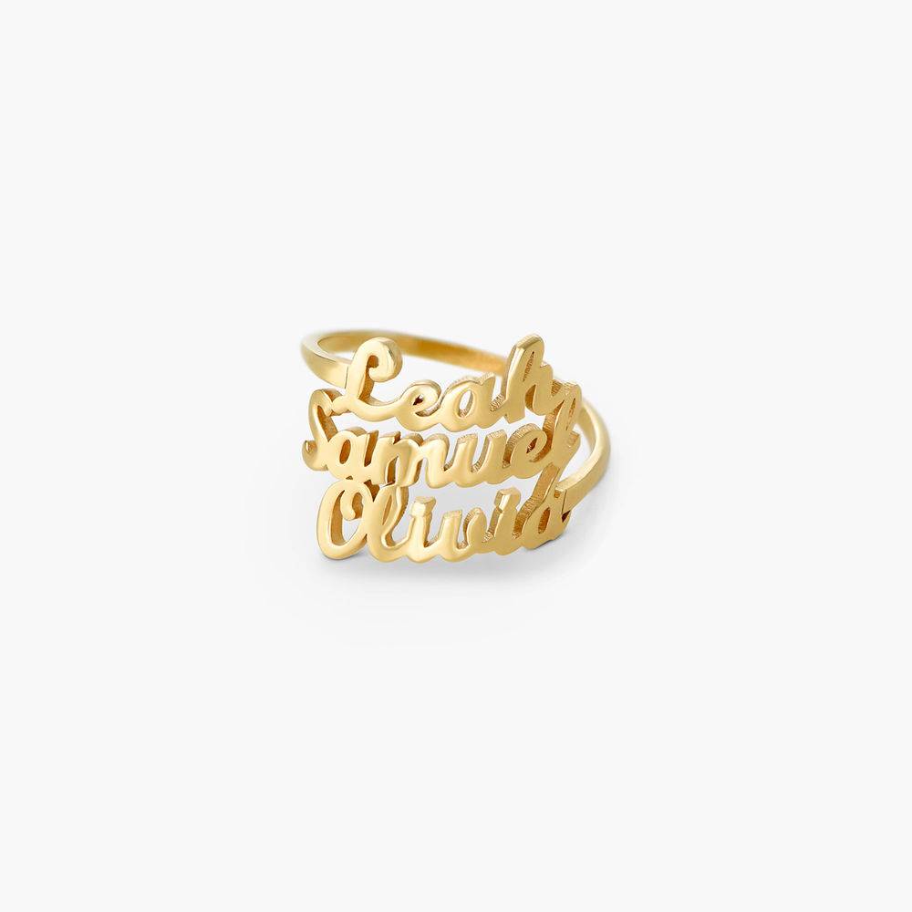 Three’s A Charm Name Ring - Vermeil-1 product photo