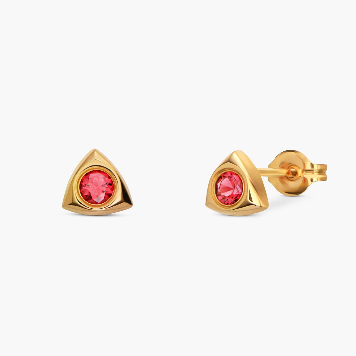 Triangle Birthstone Stud- Gold-1 product photo