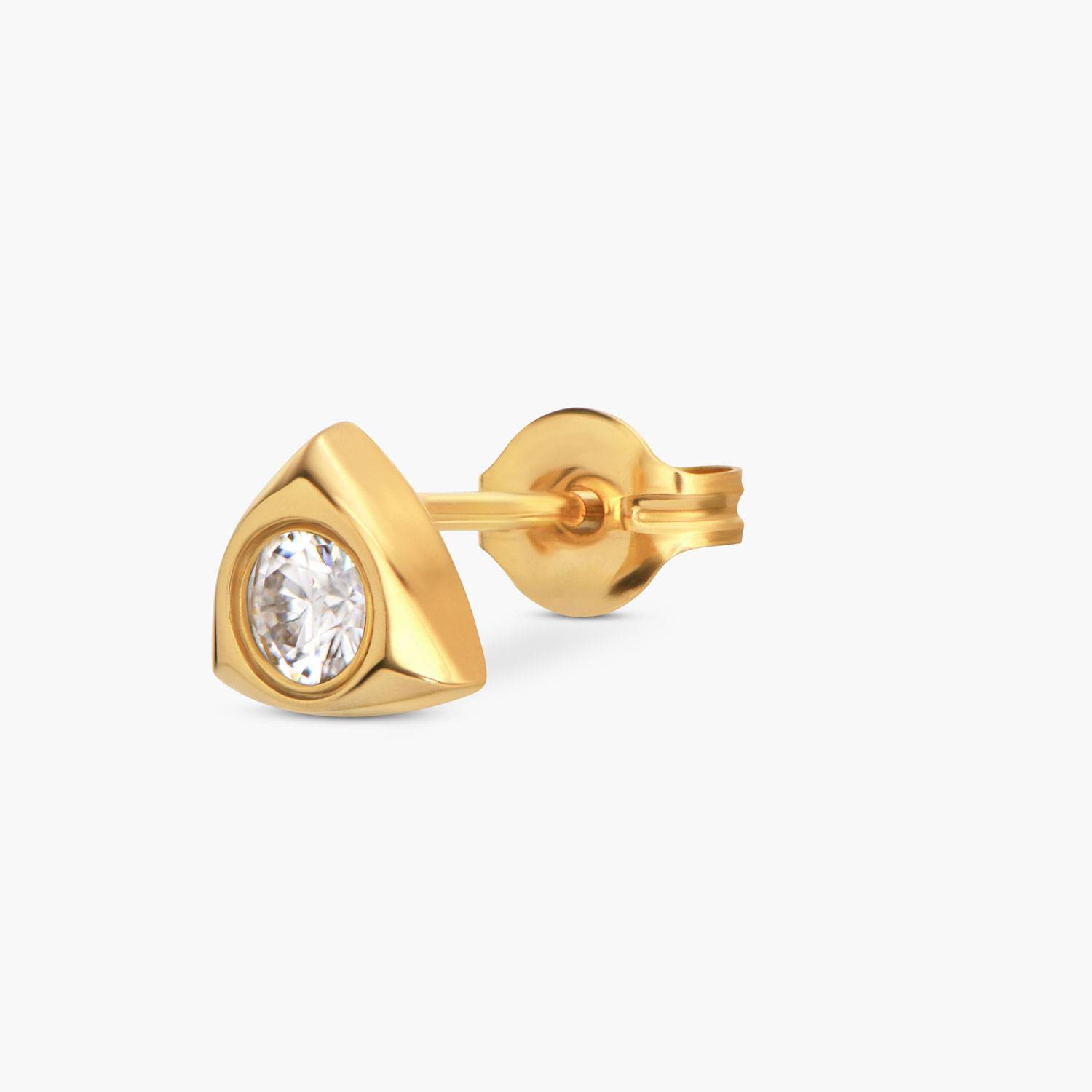 Triangle Birthstone Stud- Gold-2 product photo