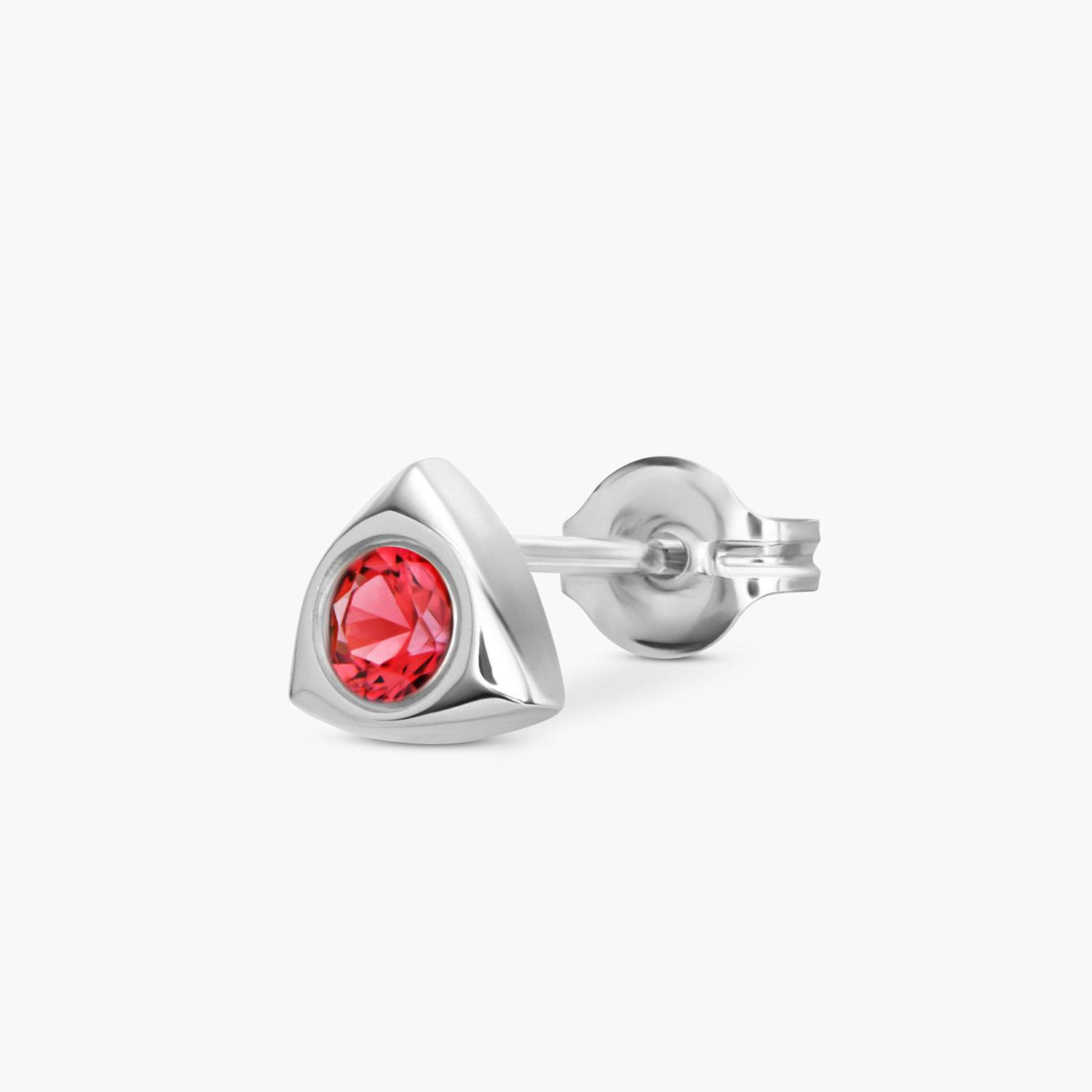 Triangle Birthstone Stud - Silver-3 product photo