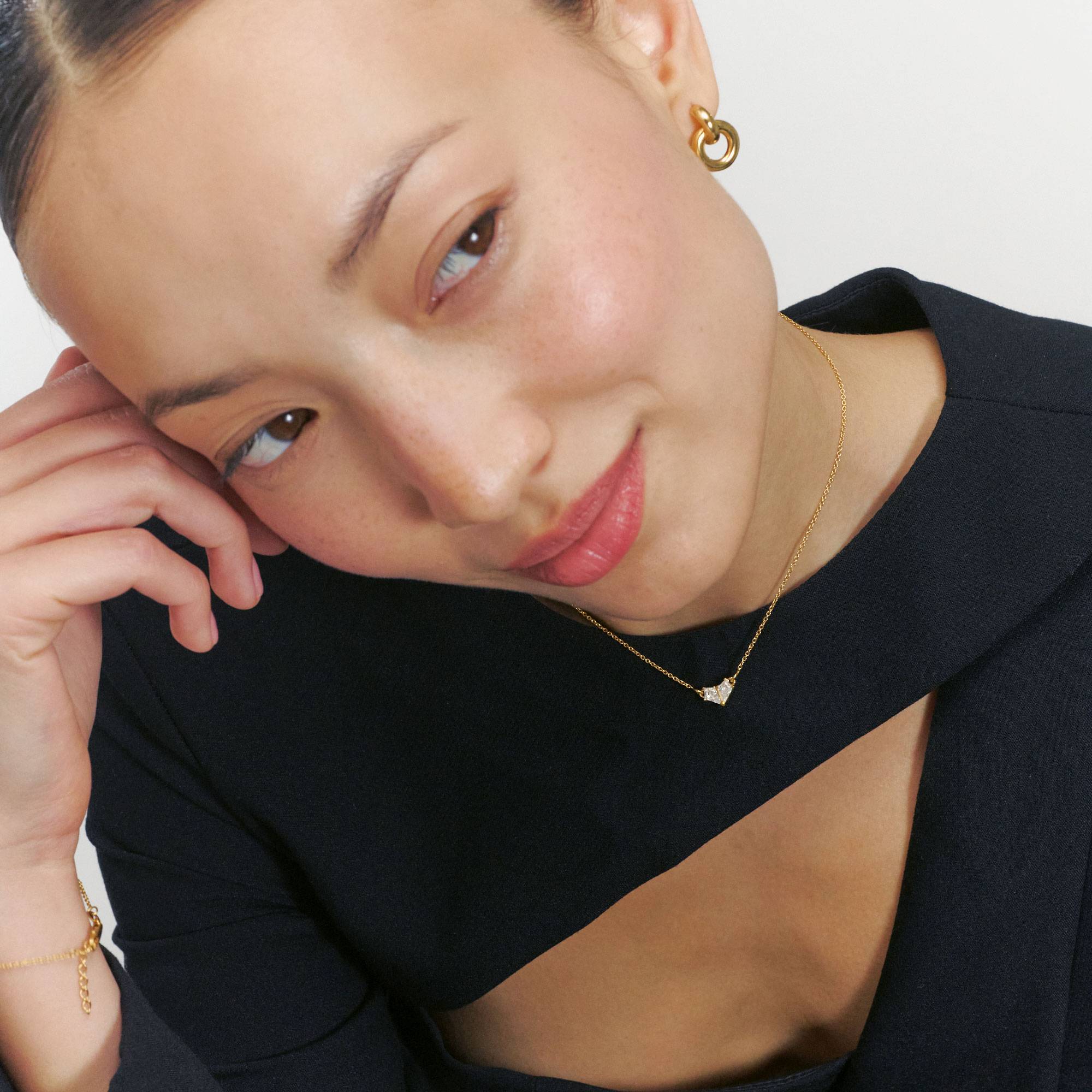 Two Become One Necklace- Gold Vermeil-1 product photo