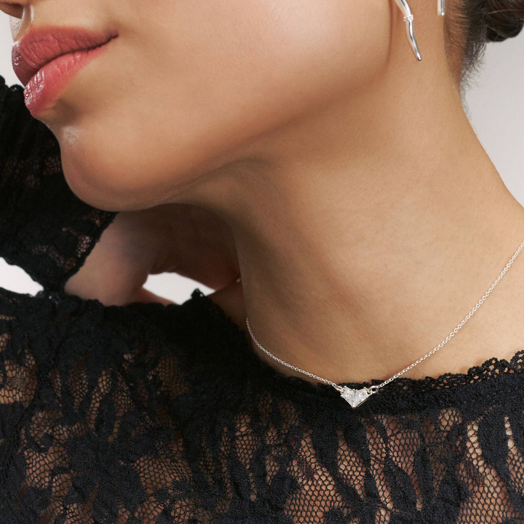 Two Become One Necklace- Silver-4 product photo