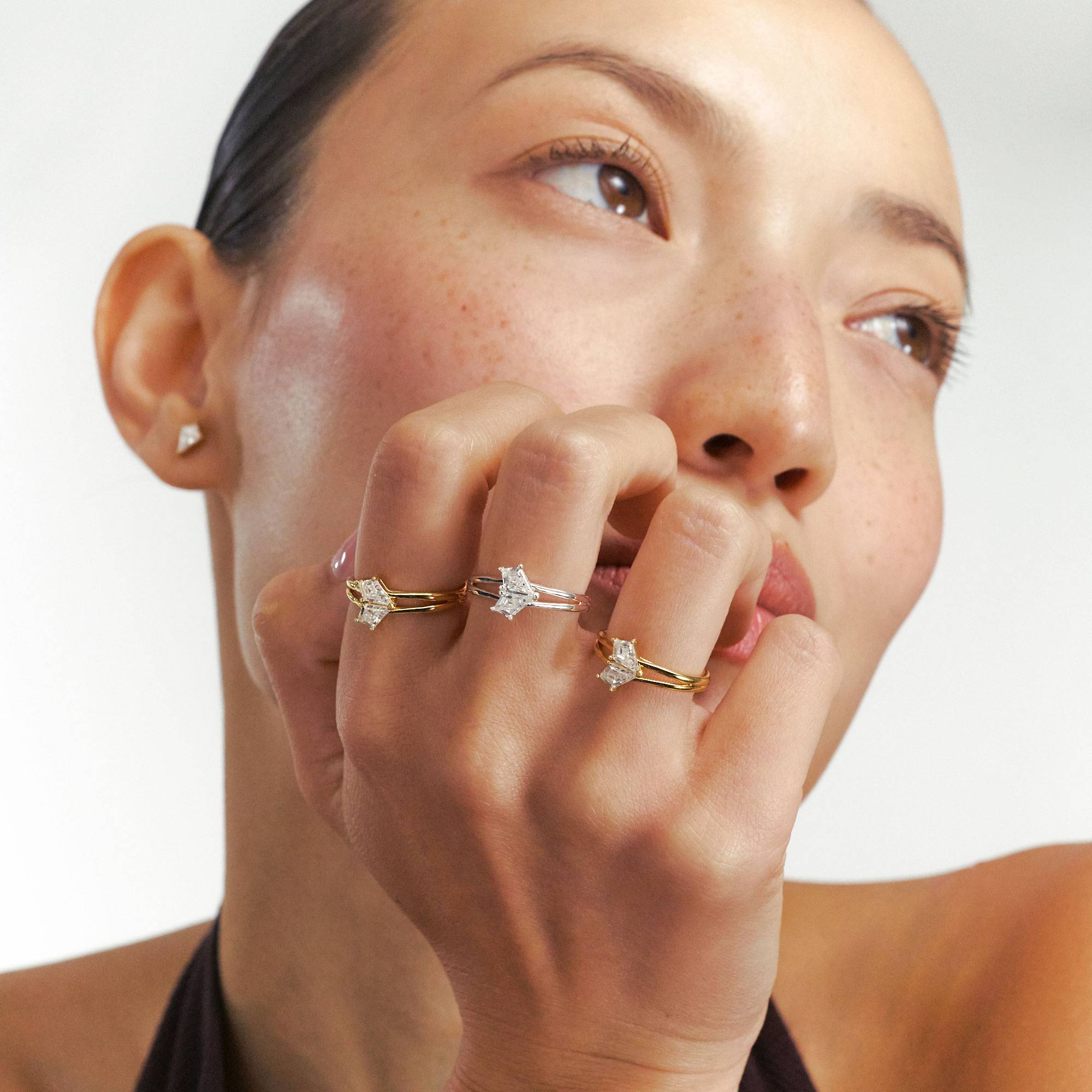 Two Become One Ring- Gold Vermeil-3 product photo