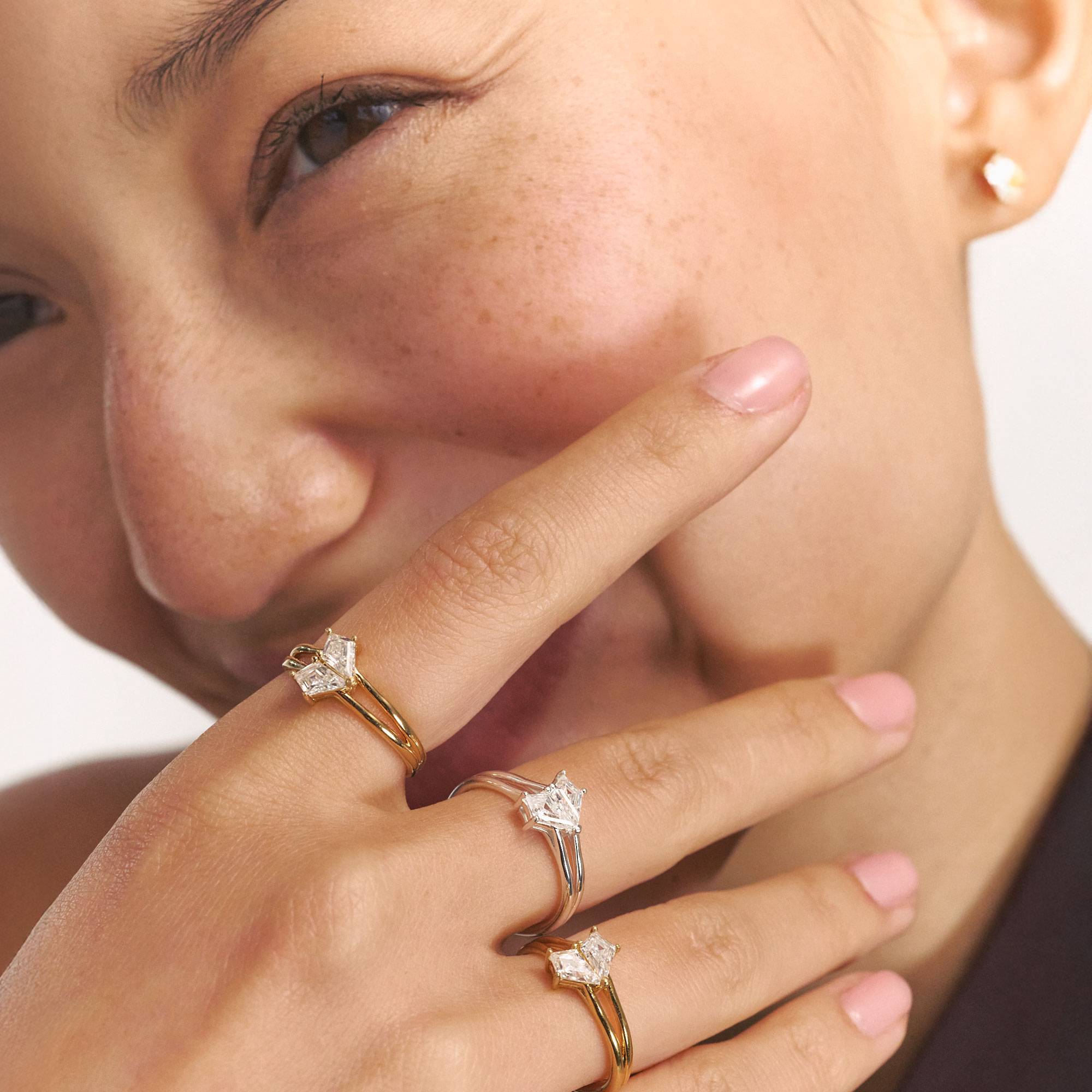 Two Become One Ring- Gold Vermeil-1 product photo