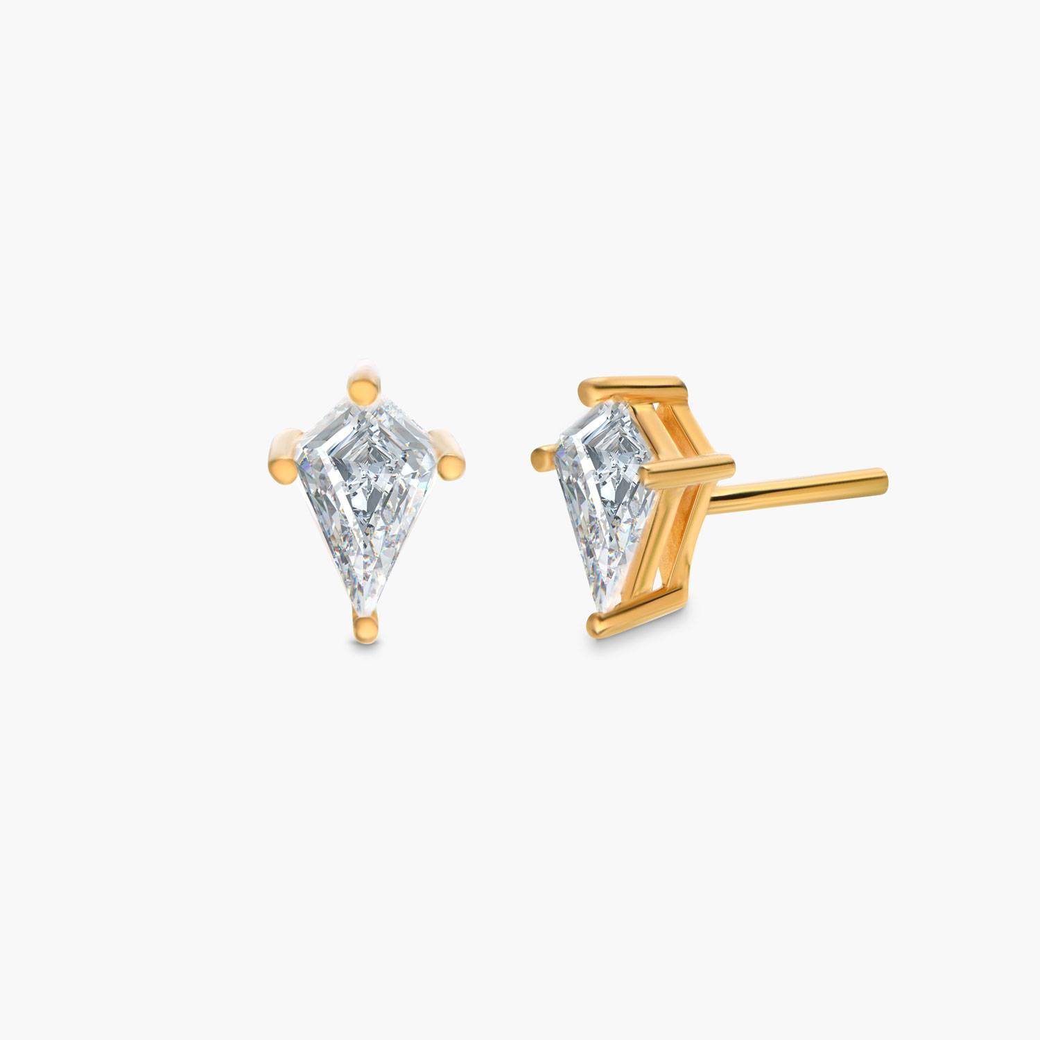 Two Become One stud earrings- Gold Vermeil-2 product photo