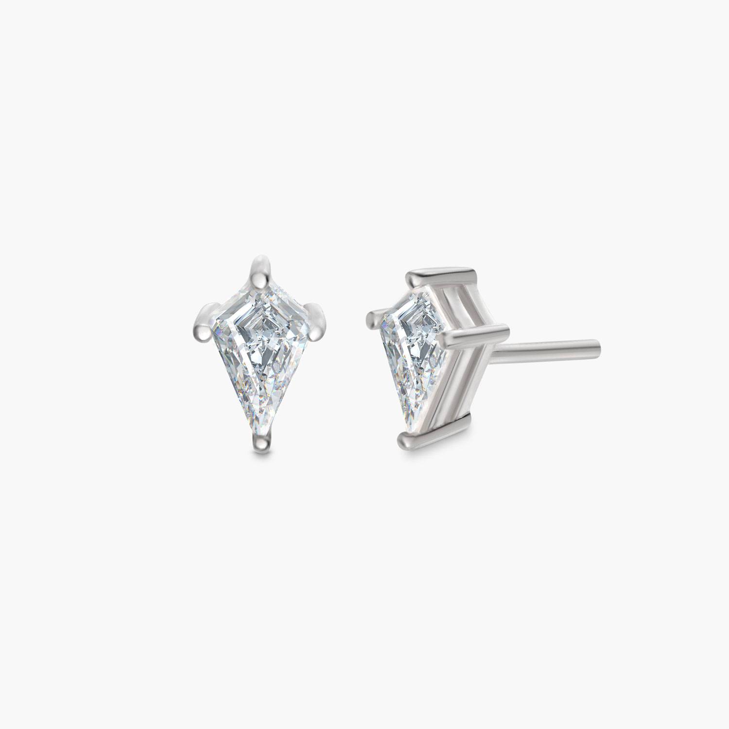 Two Become One stud earrings - Silver-2 product photo