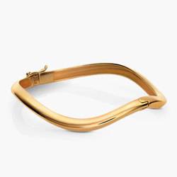 Wavy Cuff Bracelet - Gold Vermeil - Oak & Luna