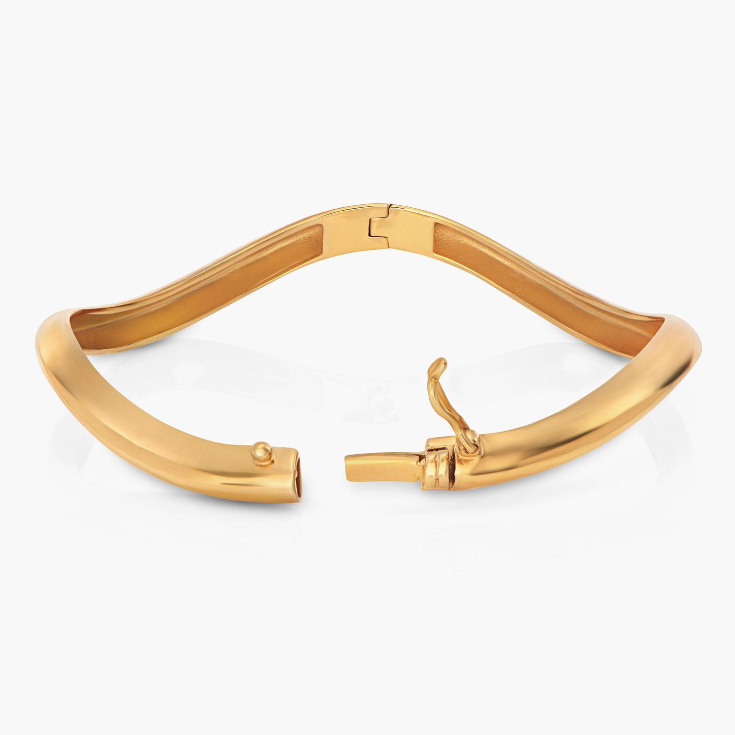 Wavy Cuff Bracelet - Gold Vermeil-5 product photo