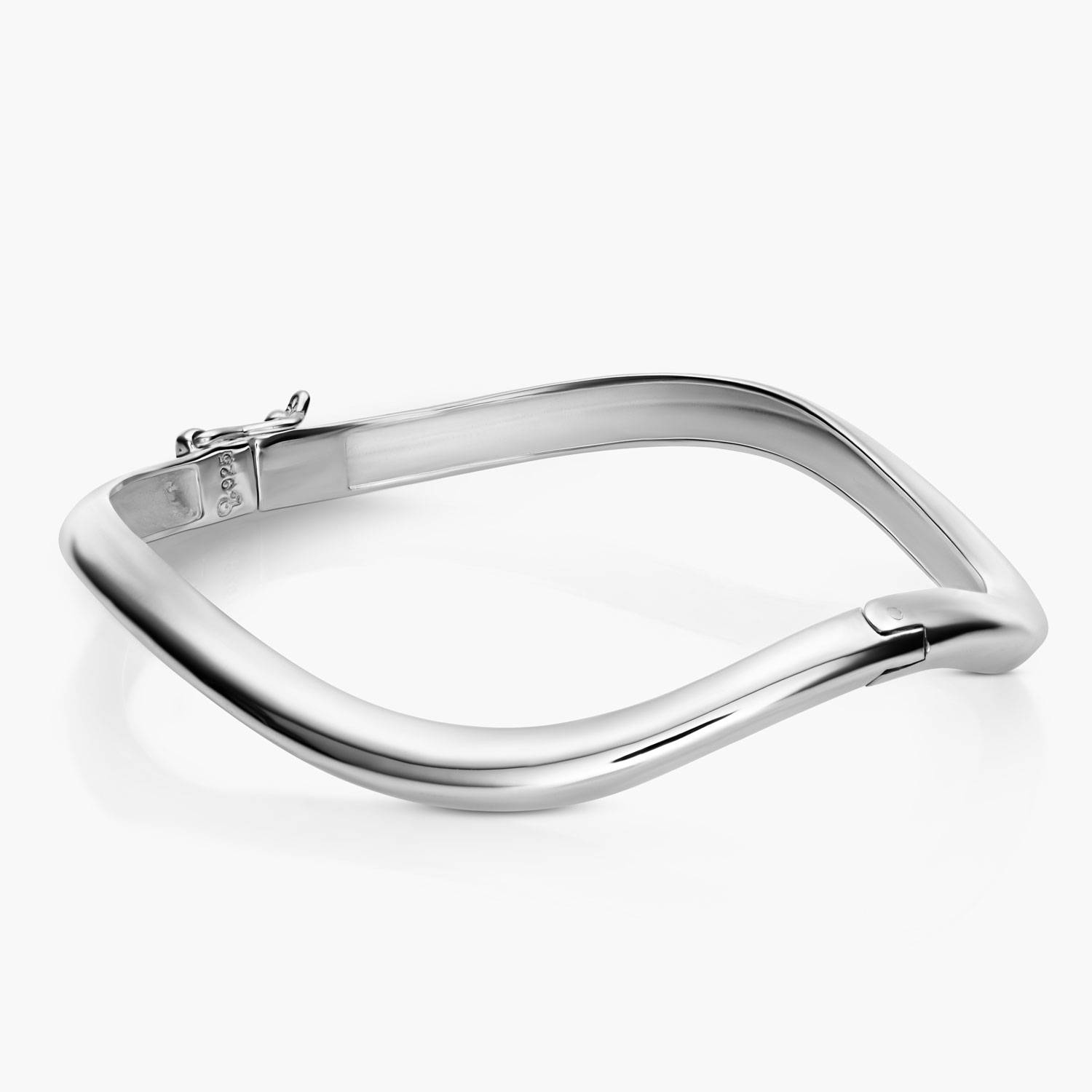 Bracelet manchette ondulé – Argent-4 Bracelet manchette ondulé – Argent-4 photo du produit