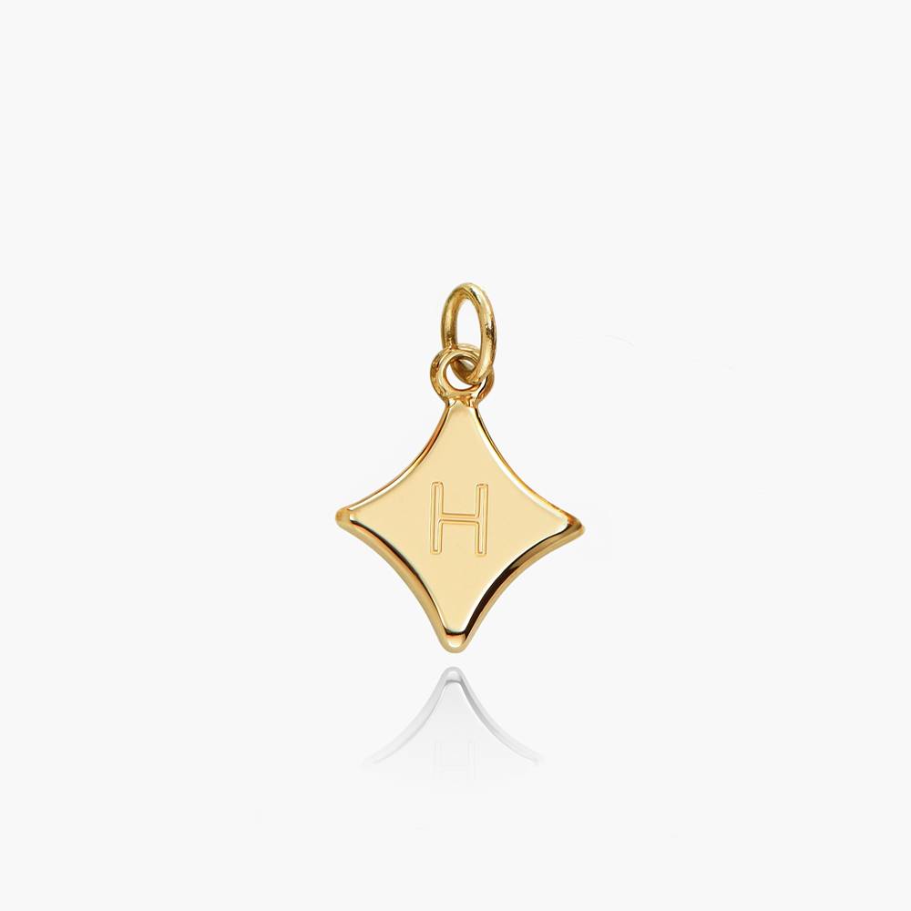 Willow Card Initials Charm - 14K Solid Gold