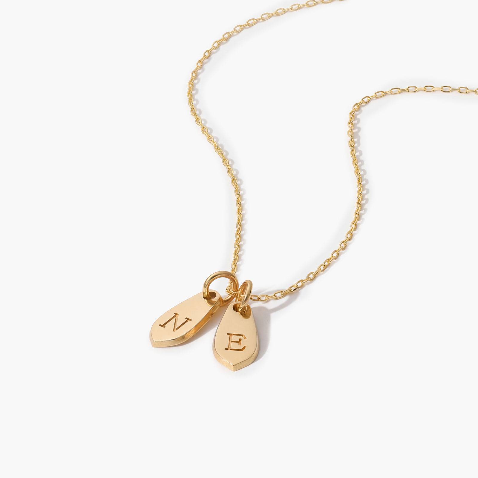 Willow Drop Initial Necklace - 10K Solid Gold-4 product photo