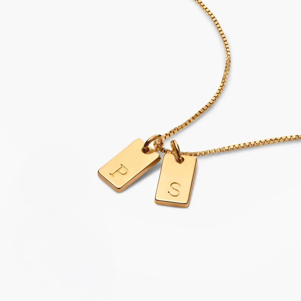 Willow Tag Initial Necklace - Gold-5 product photo