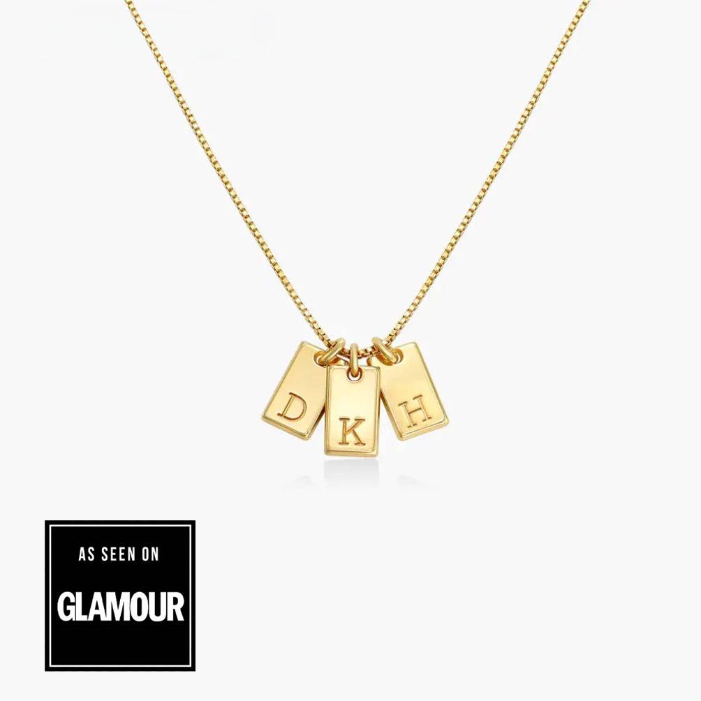 Willow Tag Initial Necklace - Gold Plated - Oak & Luna