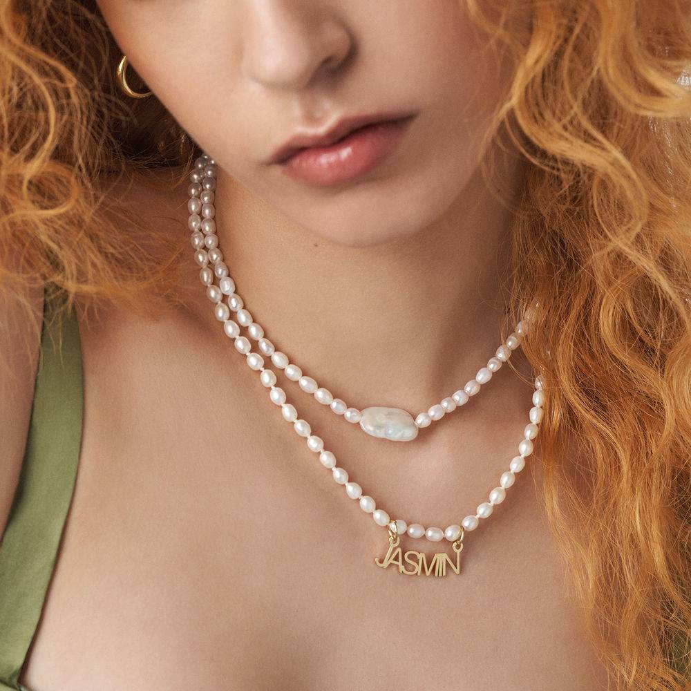 Adella Freshwater Pearl Necklace - Gold Plated-2 product photo