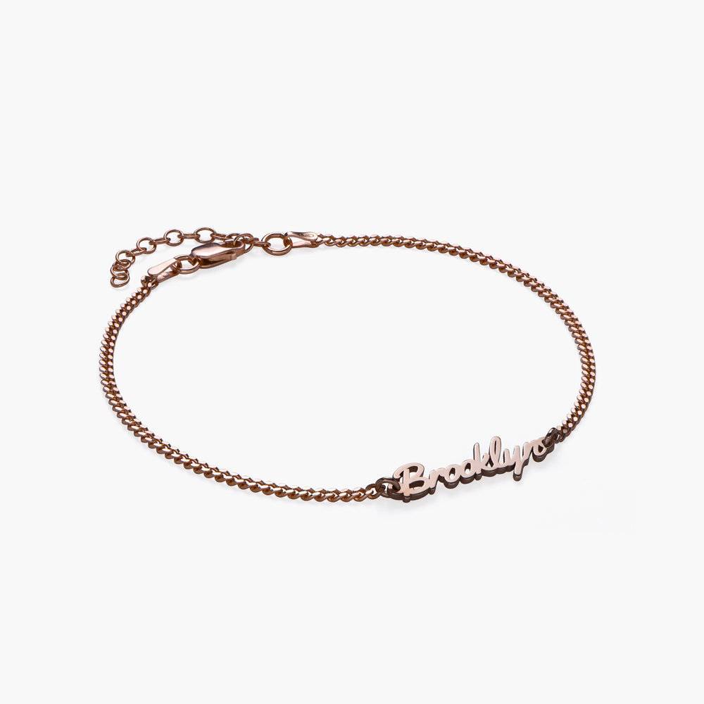 Allora Name Ankle Bracelet - Rose Gold Vermeil-1 product photo