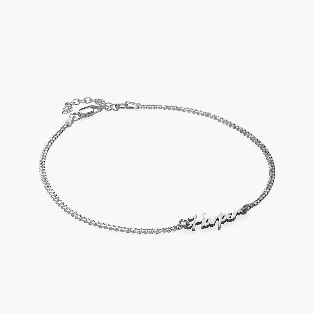 Allora Name Ankle Bracelet - Sterling Silver-2 product photo
