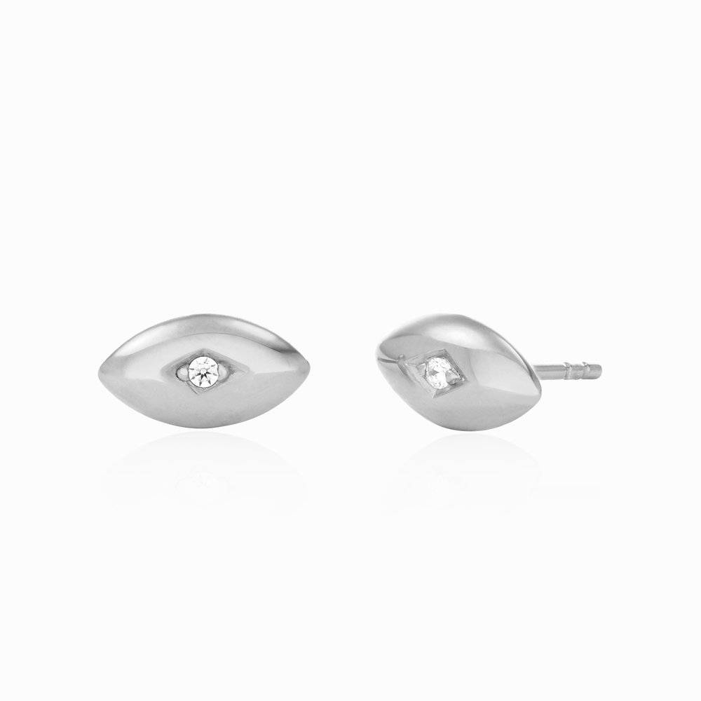 Anya Marquise Stud Earrings - Sterling Silver product photo