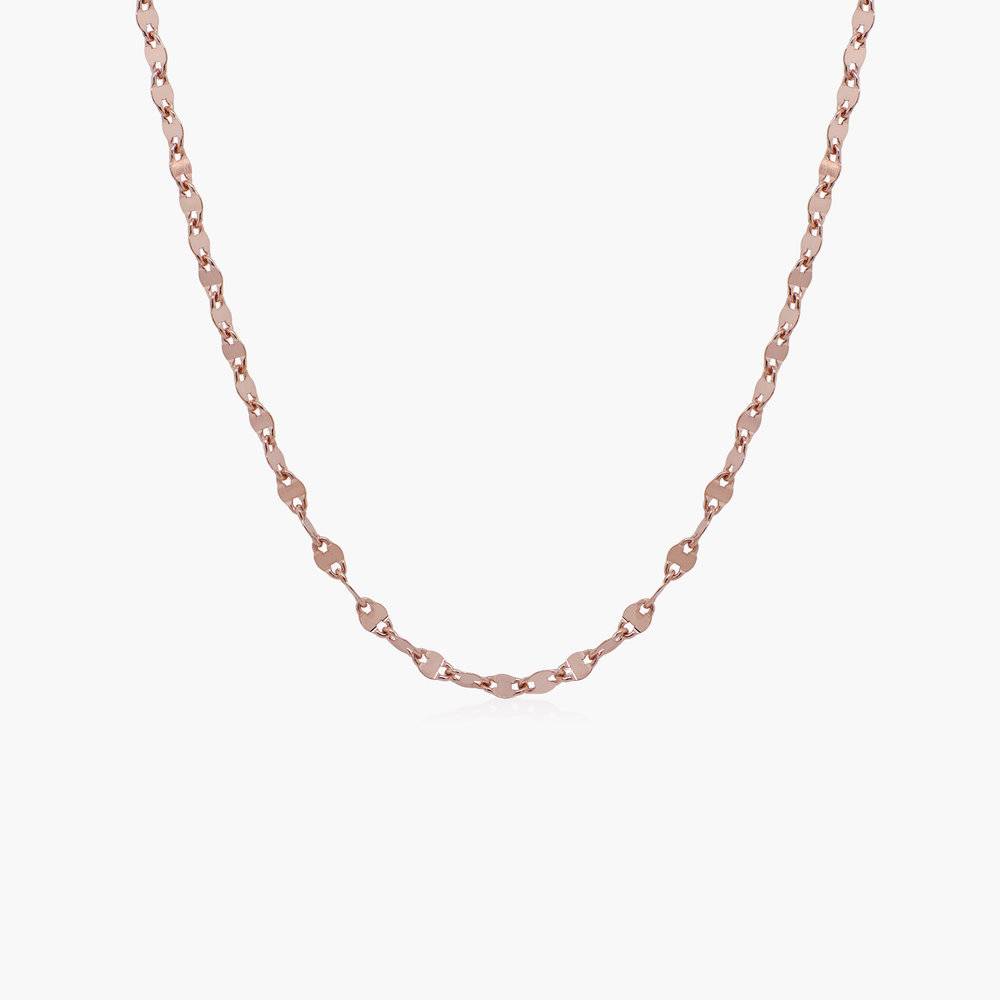 Aria Mirror Chain Necklace - Rose Gold Plating