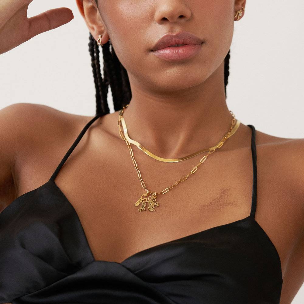 Bailey Link Chain Name Necklace - Gold Vermeil