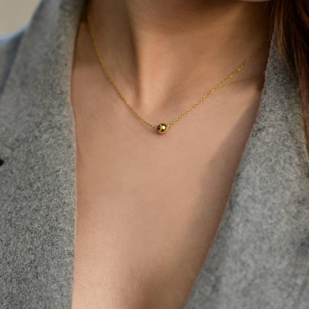 Ball & Chain Necklace - Gold Plated-1 photo du produit