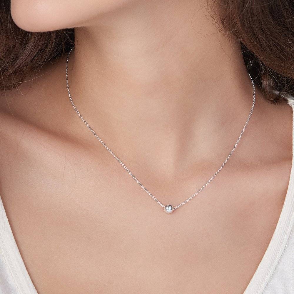 Ball & Chain Necklace - Silver-1 photo du produit