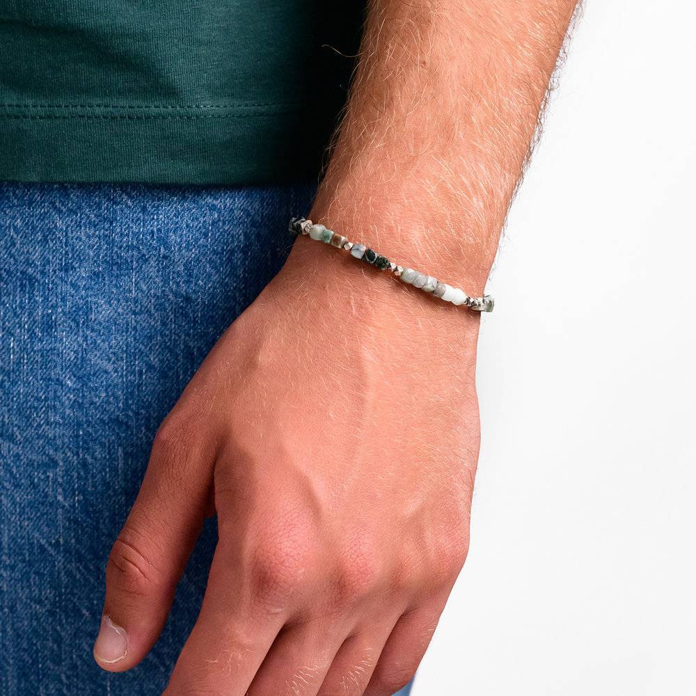 Mayer Mens Beaded Bracelet With Stones-5 product photo