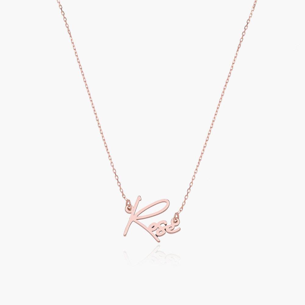 Belle Custom Name Necklace – 14k Solid Rose Gold product photo