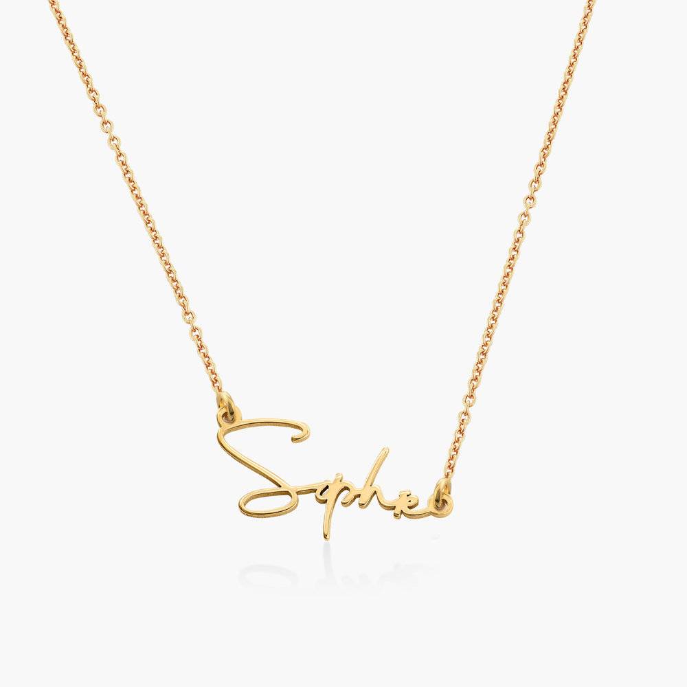 Lucy Chain Necklace with Engravable Tag - Gold Vermeil - Oak & Luna