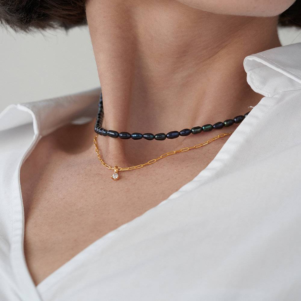 ressource Derfor Tap Black pearl necklace - Oak & Luna