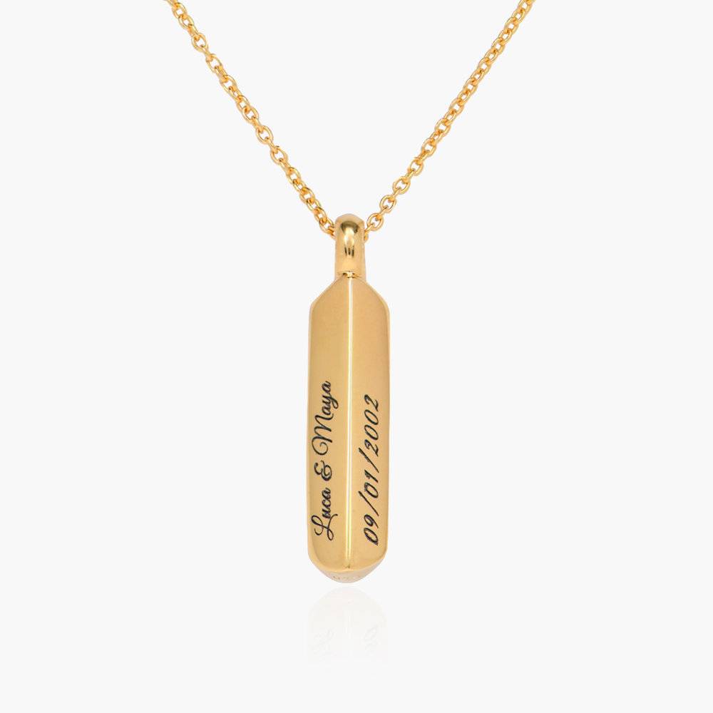 Block Bar Necklace - Gold Vermeil product photo