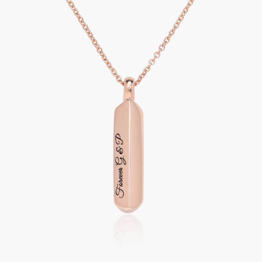 Block Bar Necklace - Rose Gold Plated-1 product photo