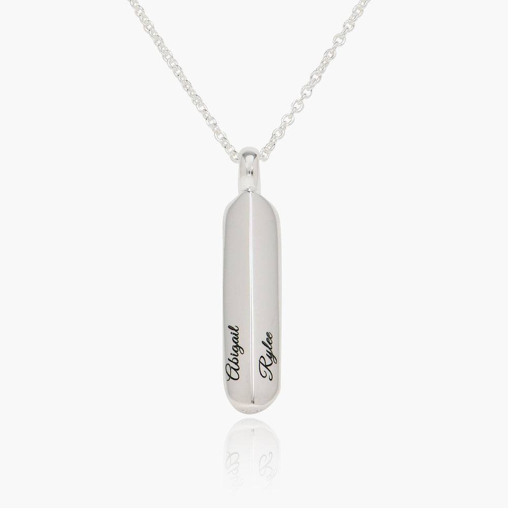 Block Bar Necklace - Silver-9 product photo
