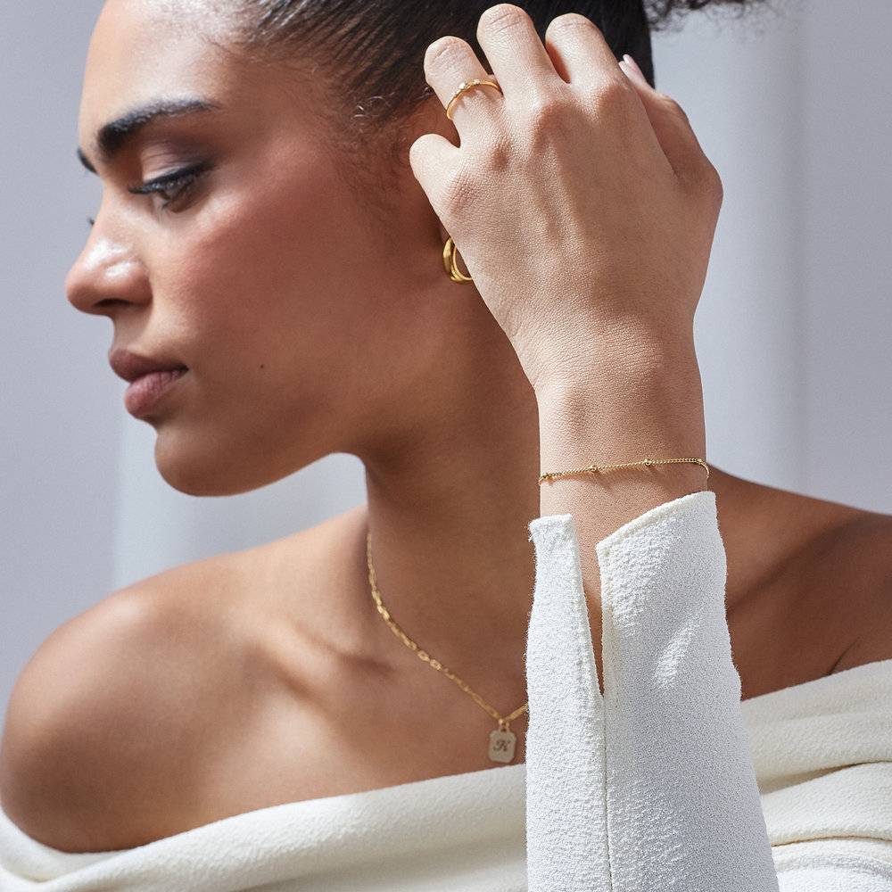 Bobble Chain Anklet/Bracelet- Gold Plated-6 product photo