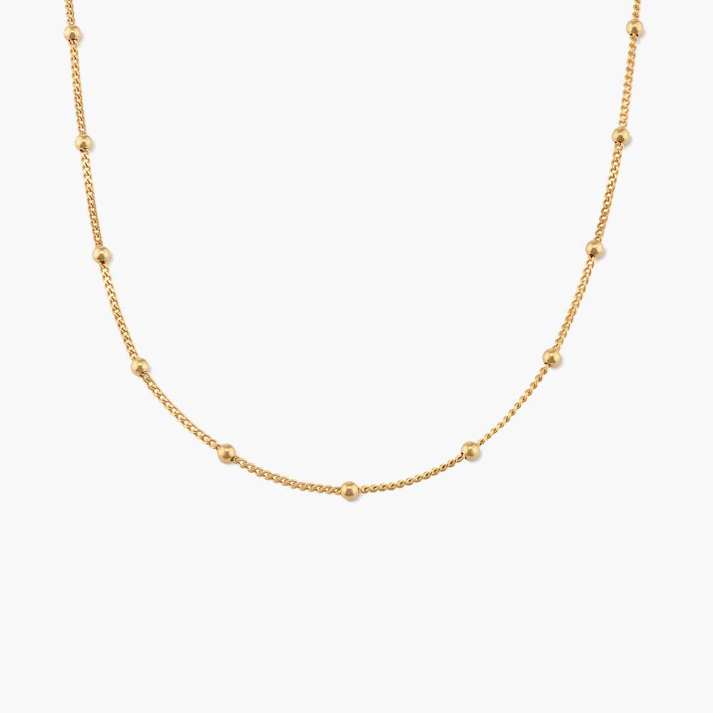 Mini Paperclip Chain Necklace Adjustable 46cm/18' in 18k Gold Vermeil on  Sterling Silver