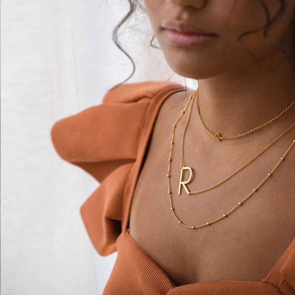 Bobble Chain Necklace- Gold Vermeil-2 product photo