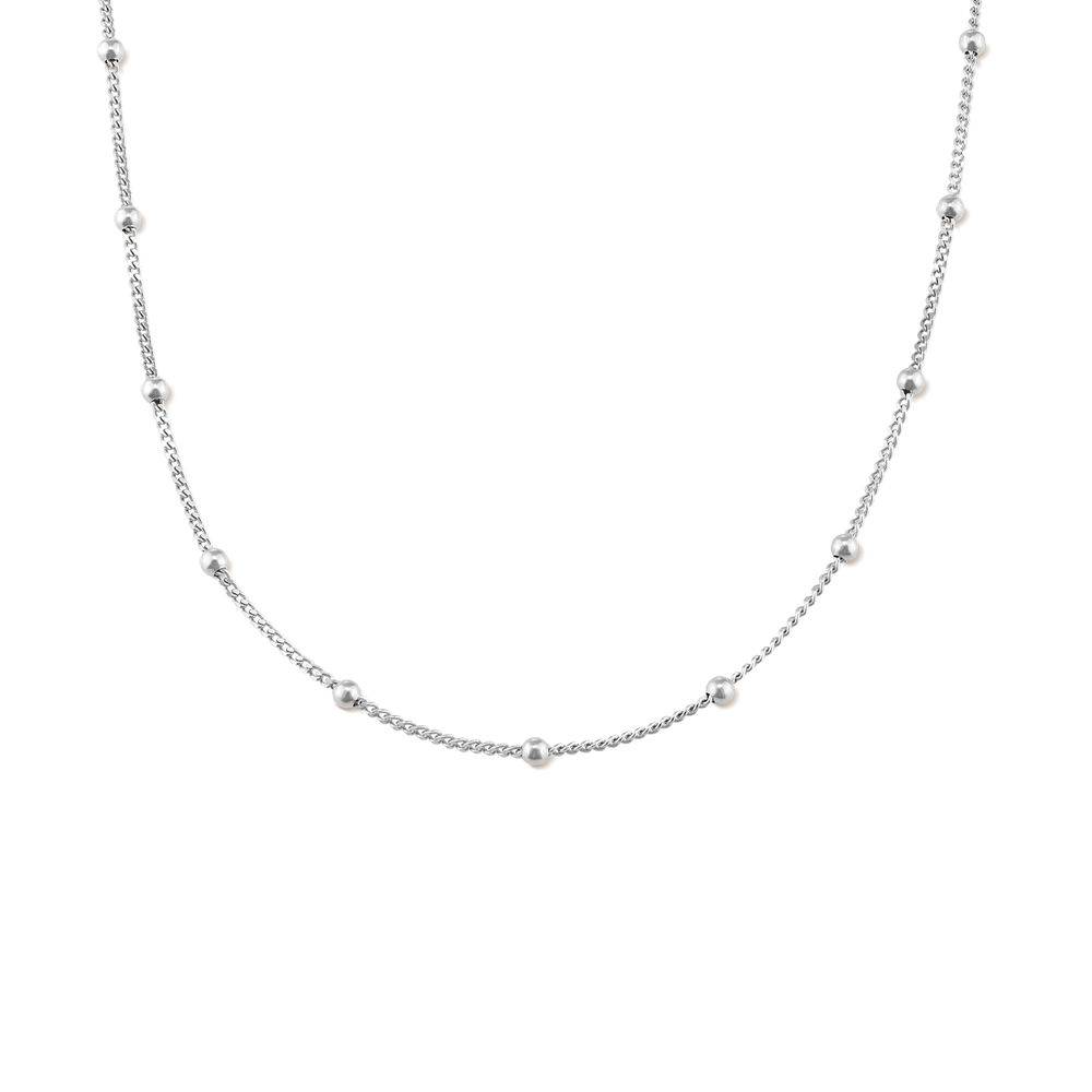 Bobble Chain Necklace - Silver-1 Bobble Chain Necklace - Silver-1 product photo