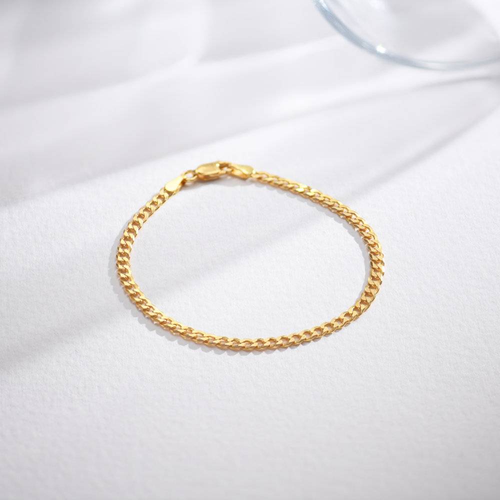 Bold Curb Chain Bracelet - Gold Vermeil-4 product photo