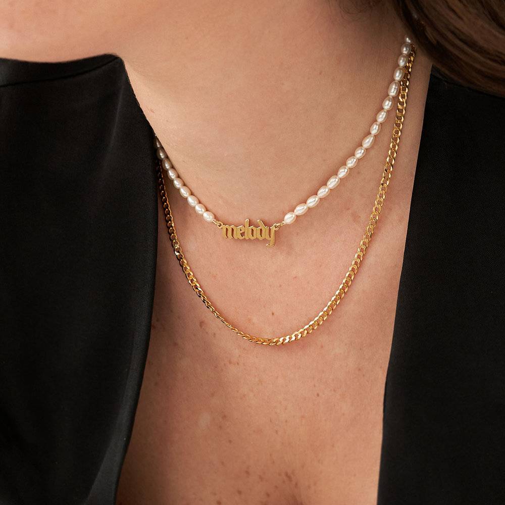 Bold Curb Chain Necklace - Gold Vermeil-4 product photo