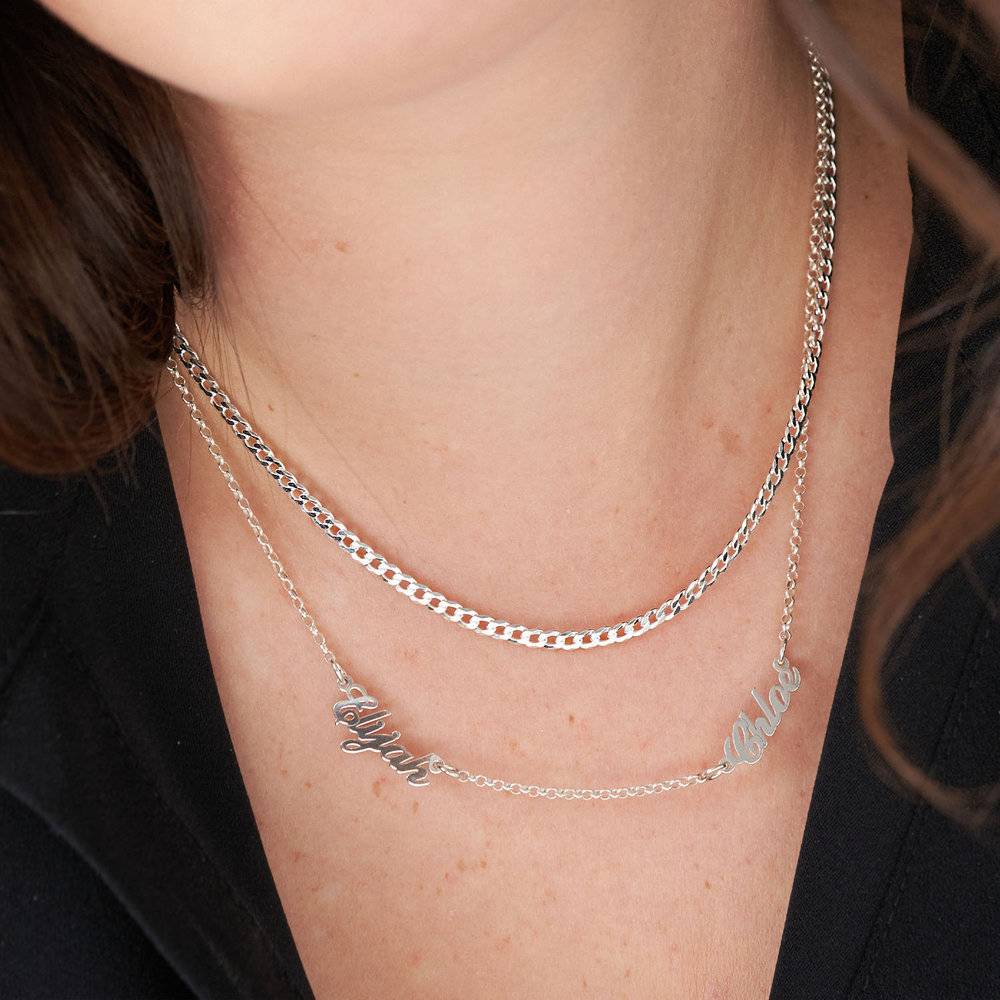 Bold Curb Chain Necklace - Sterling Silver-4 product photo