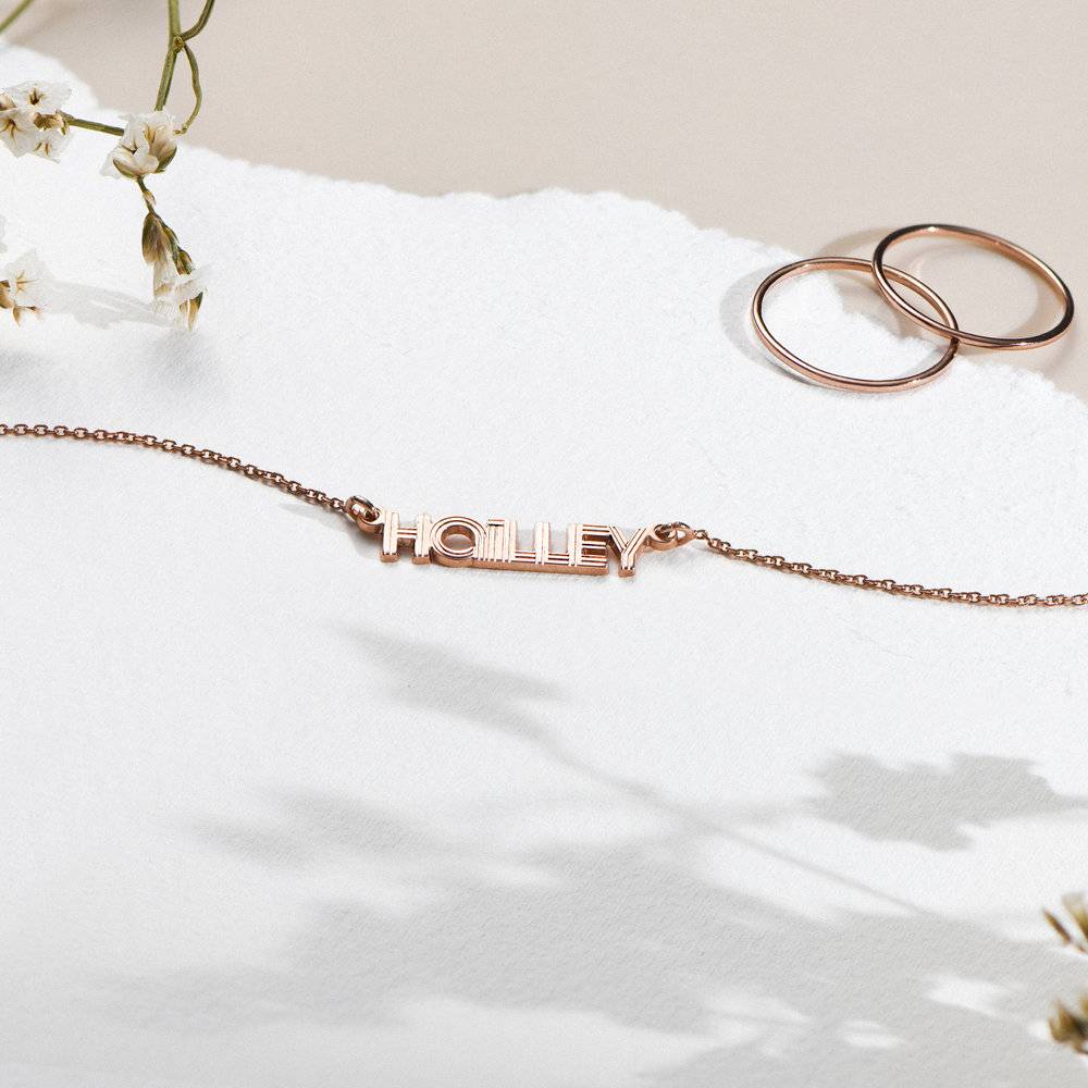 Bonnie Name Necklace - Rose Gold Plated-4 product photo