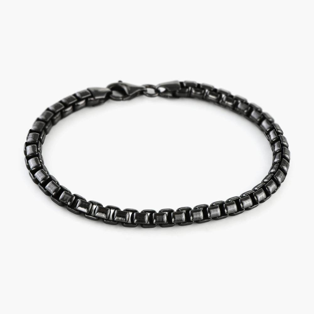 Midnight Luxe Men's Silver Chain Bracelet-1 product photo